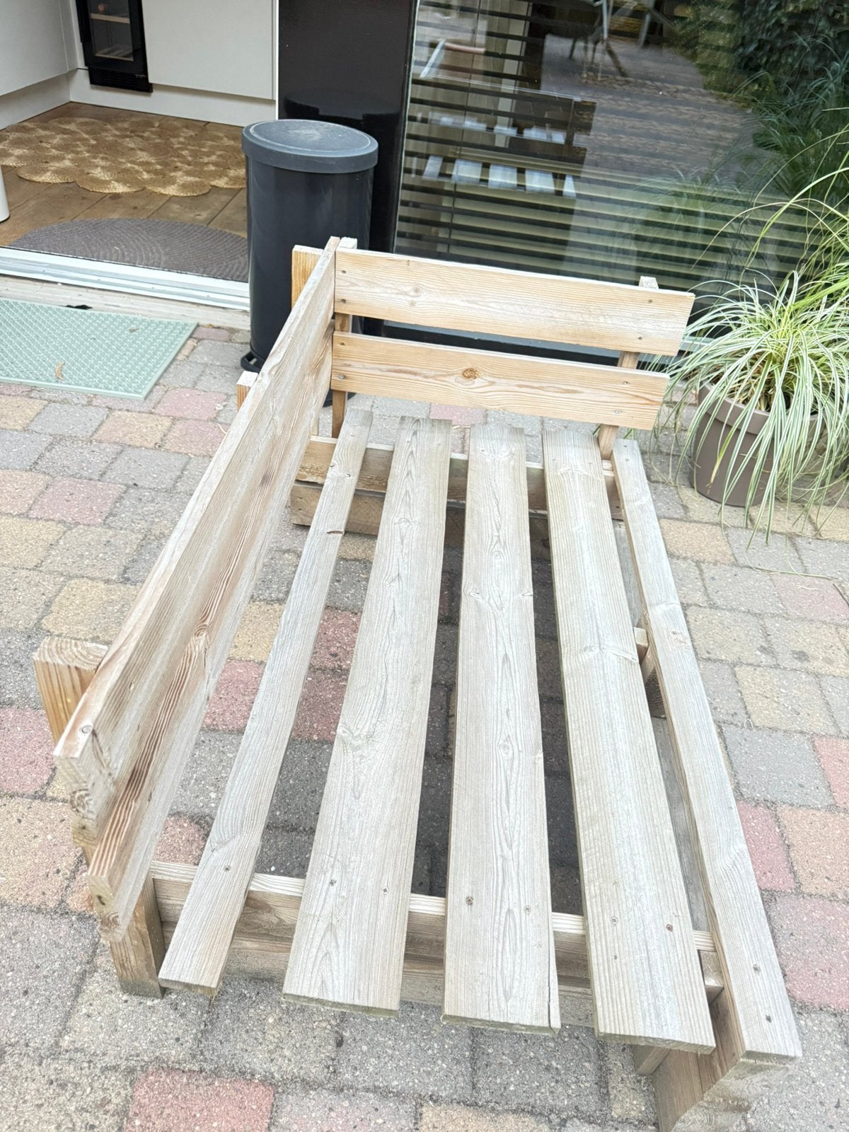 Pallet tuinbank, Ophalen, Zo goed als nieuw, Hout