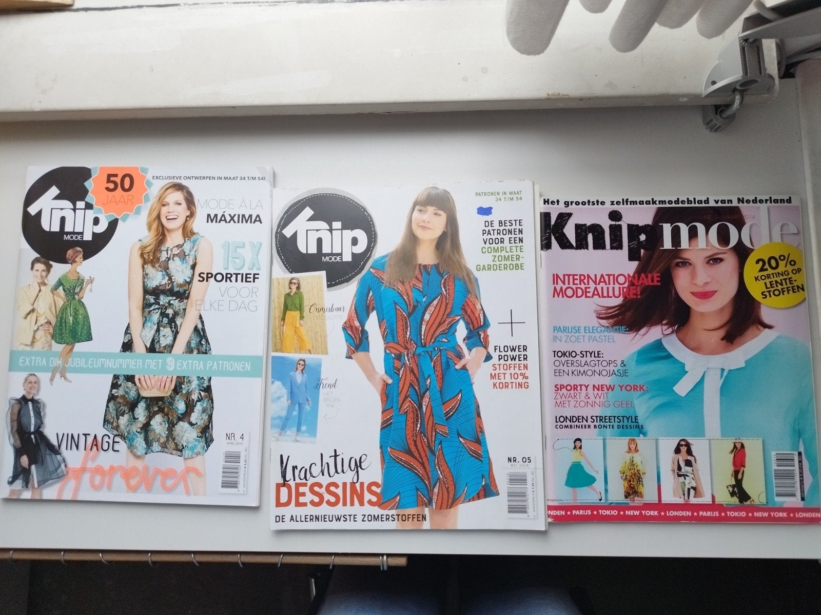 Knip Mode tijdschriften Nr.3  2014, Nr.5  2018 en Nr.4  2019, Boeken, Ophalen of Verzenden, Gelezen, Damesbladen