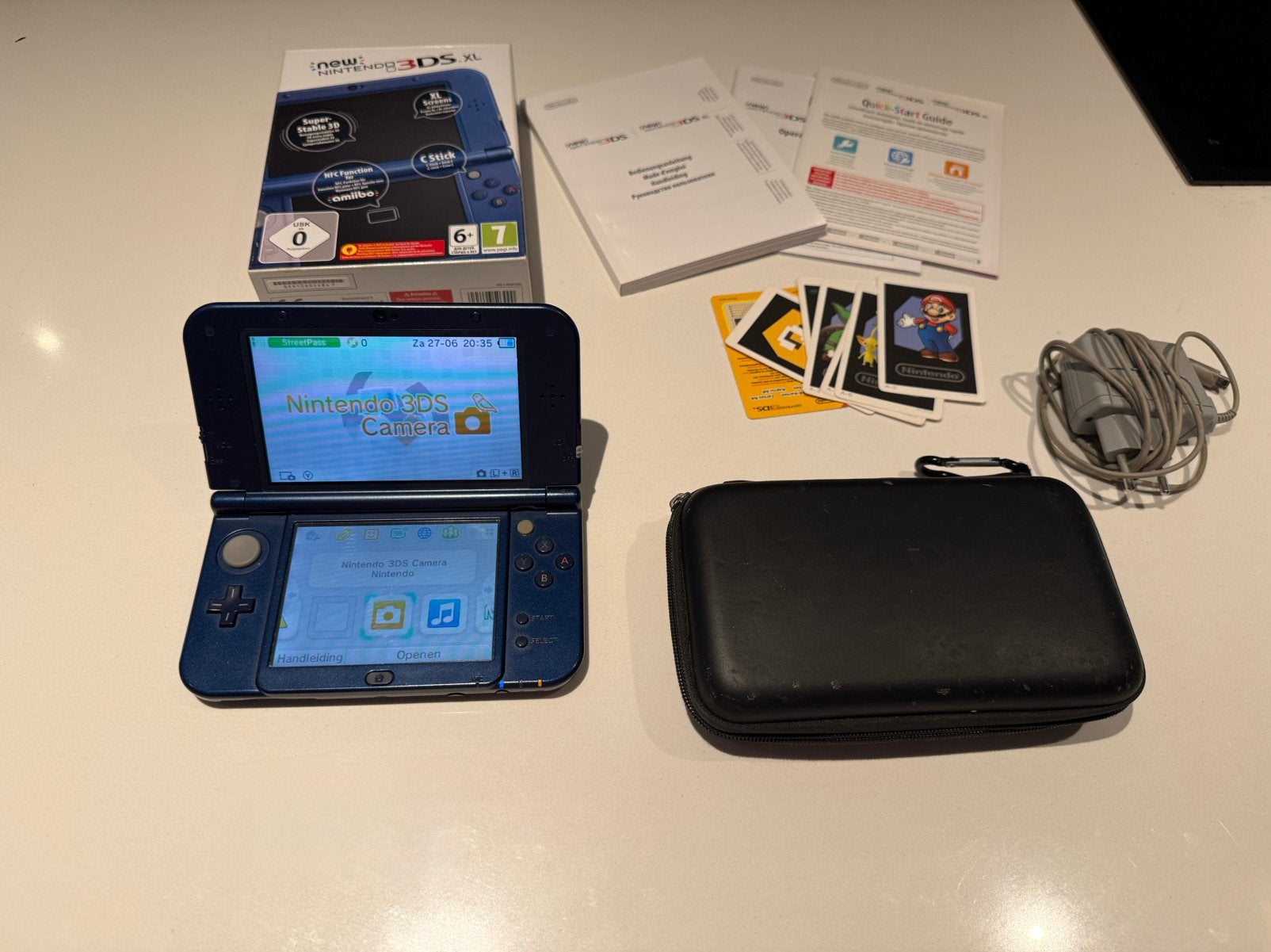 New Nintendo 3DS XL - compleet en zeer nette staat!, Spelcomputers en Games, Spelcomputers | Nintendo 2DS en 3DS, Blauw, 3DS XL