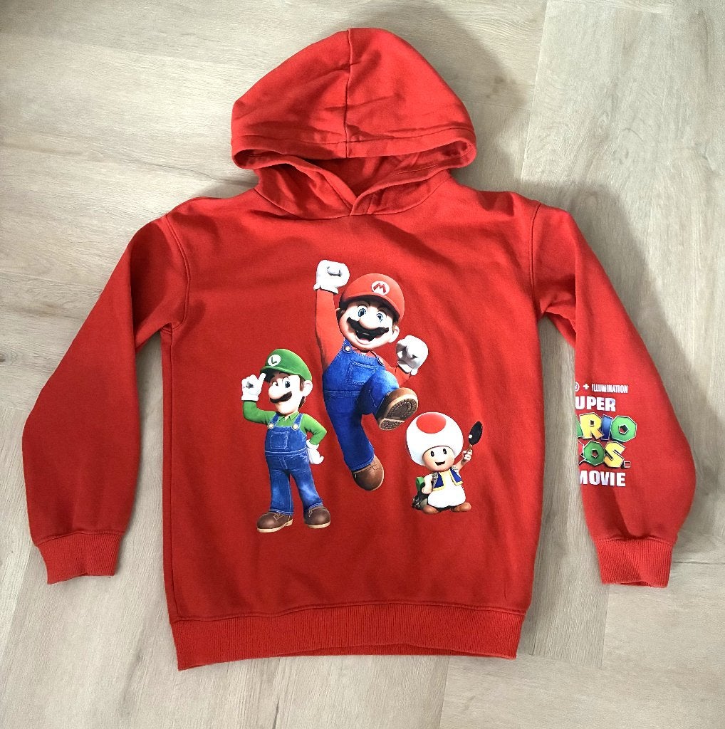 Nieuw hoodie sweatshirt Super Mario  maat 134 - 140 H&M, Trui of Vest, H&M, Nieuw, Ophalen of Verzenden