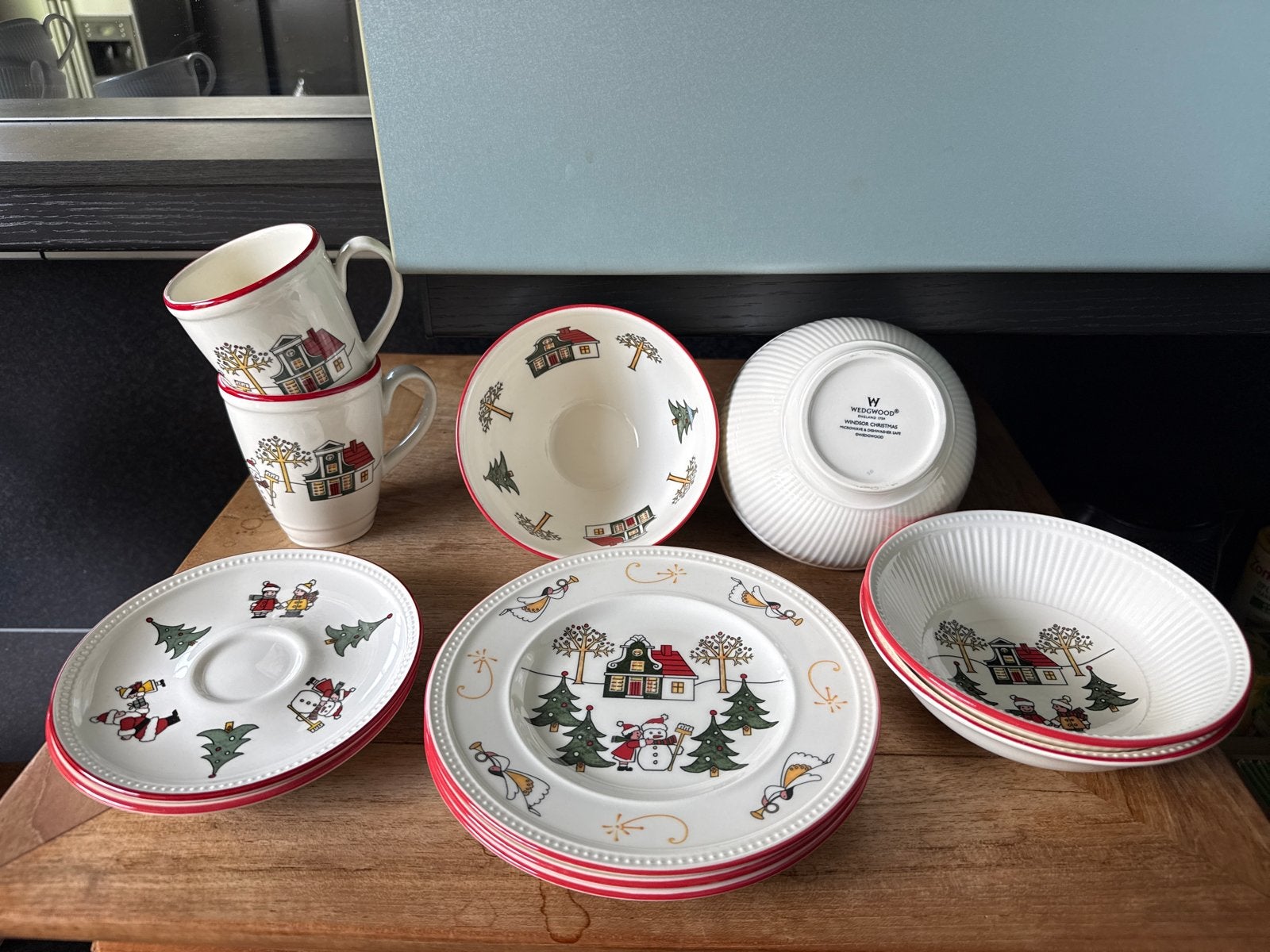 Wedgwood Winter Village Kerstservies - 11-delig, Ophalen of Verzenden