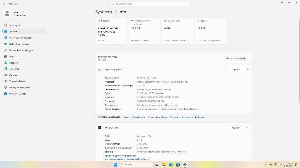 Foto 11 van Gaming PC Nvidia 1660 TI 6GB, 2TB HDD/SSD, 32 GB DDR4 2666