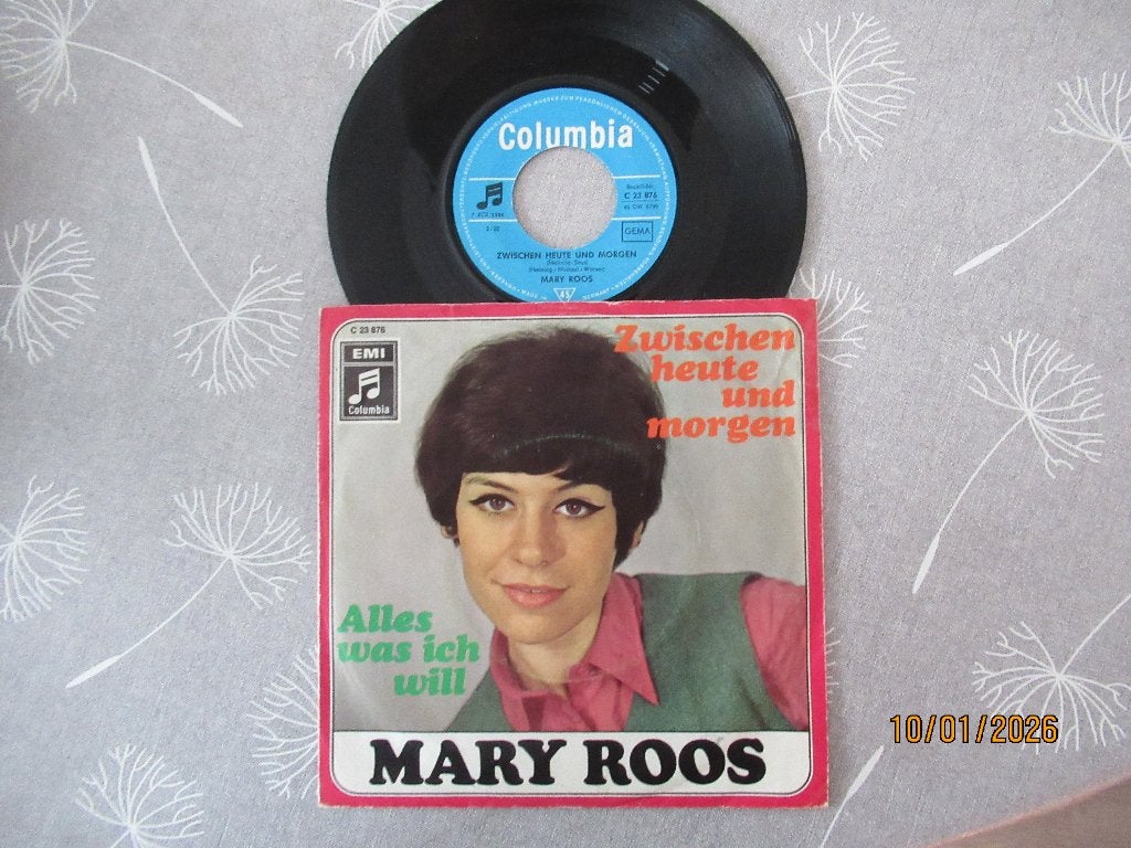 Mary Roos   Zwischen heute und Morgen, Originele persing, 7 inch, Ophalen of Verzenden, Zo goed als nieuw