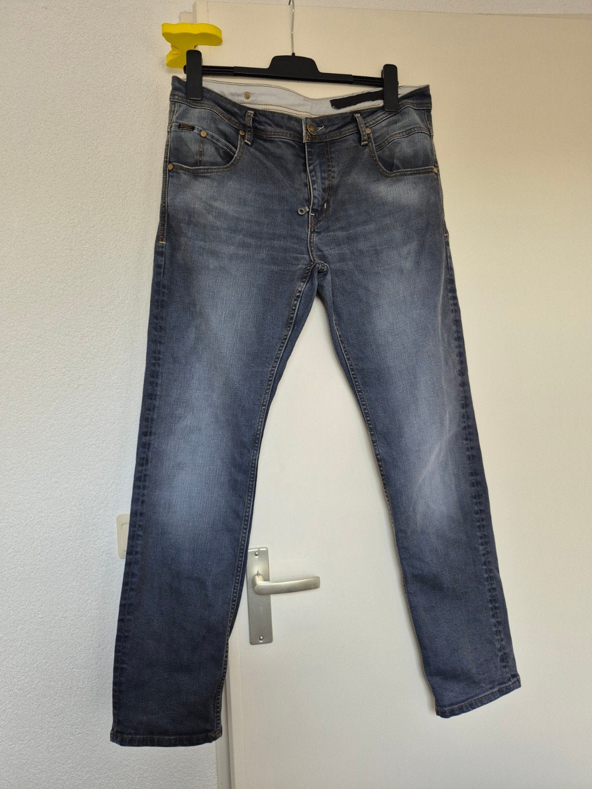 HEREN SPIJKERBROEK MAAT 34/33 GABBA, Ophalen, Zo goed als nieuw, Blauw, W33 - W34 (confectie 48/50)