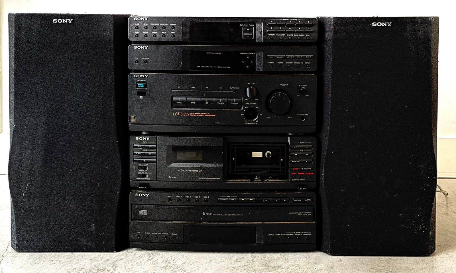 Sony LBT-D359 stereoset SS-A209 + speakers | deels werkend, Audio, Tv en Foto, Stereo-sets, Ophalen, Gebruikt, Tuner of Radio