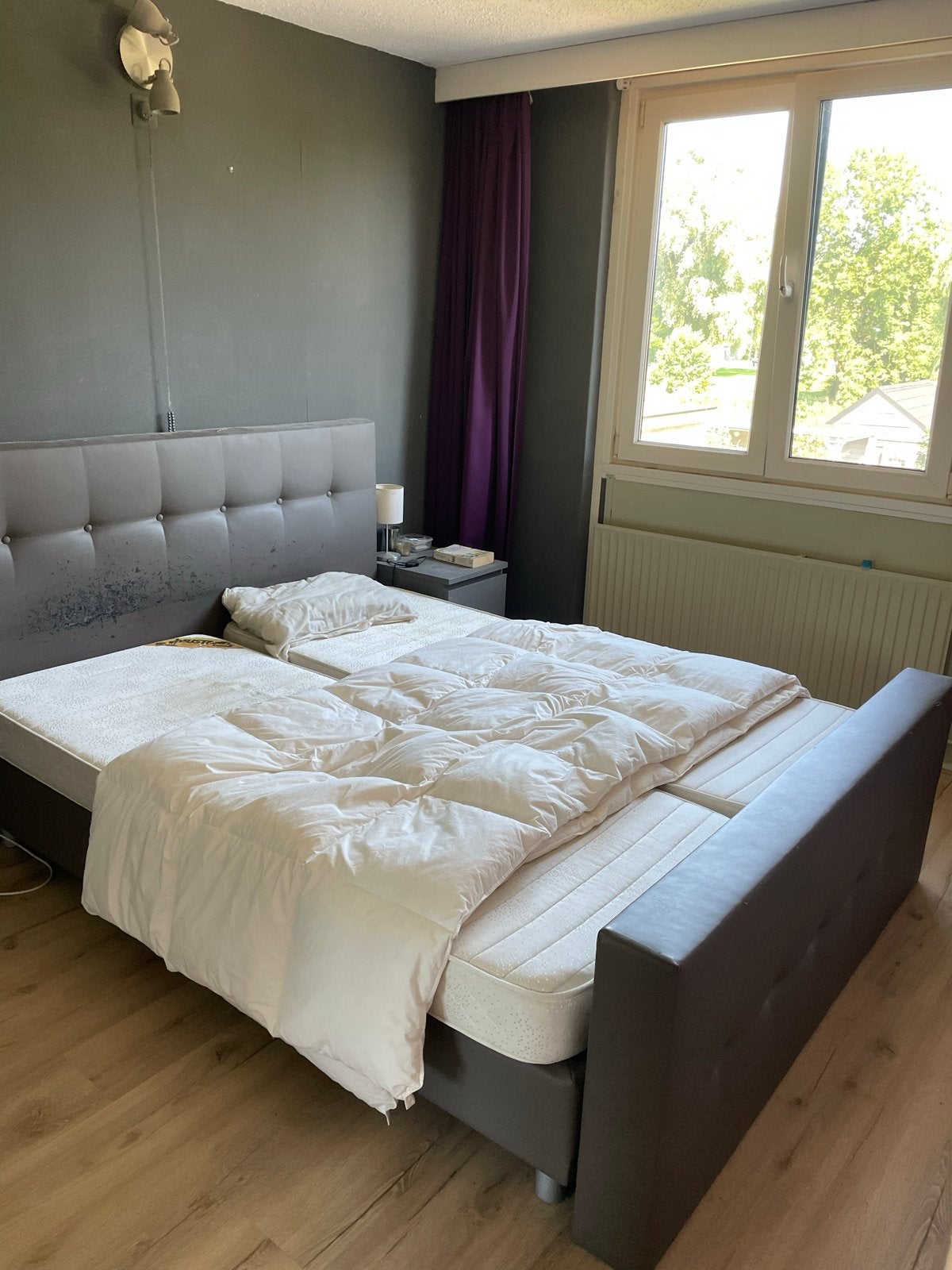 Tweepersoons bed 160x200 met hoofdbord GRATIS, Ophalen, Gebruikt, Tweepersoons, 200 cm
