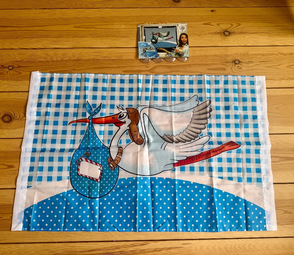 Folat Raamvlag Baby / Jongen - Blauw - 60 x 90 cm NIEUW, Ophalen of Verzenden, Nieuw