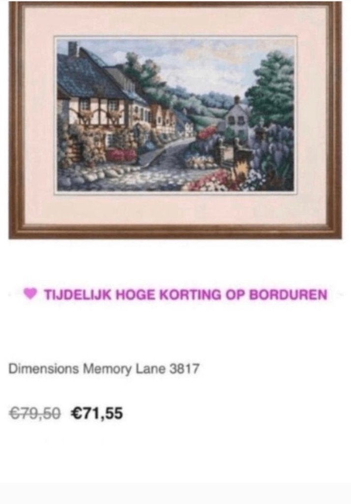 BORDUURPAKKET DIMENSIONS GOLD MEMORY LANE, Verzenden, Nieuw, Handborduren, Borduurpakket