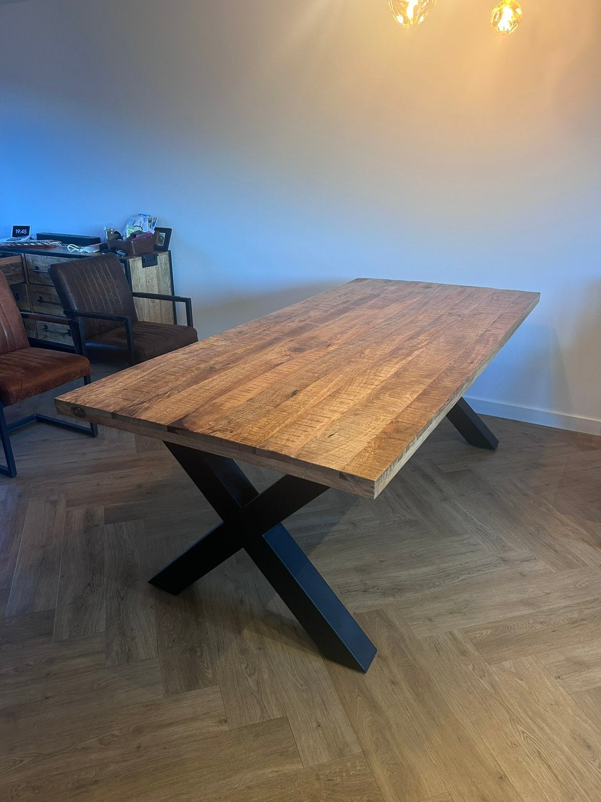 Industriele Tafel, Huis en Inrichting, Gebruikt, 200 cm of meer, 50 tot 100 cm, Vijf personen of meer