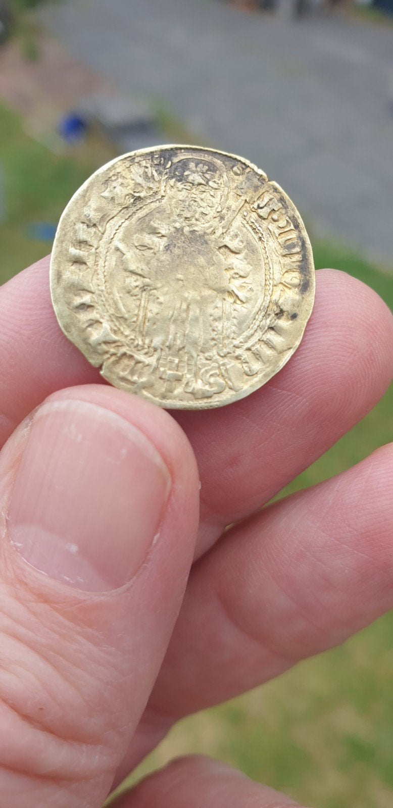 Bodemvondst Arnoldus Gouden GoudGulden Gelderland 1423-1473!, Postzegels en Munten, Munten | Nederland, Vóór koninkrijk, Losse munt