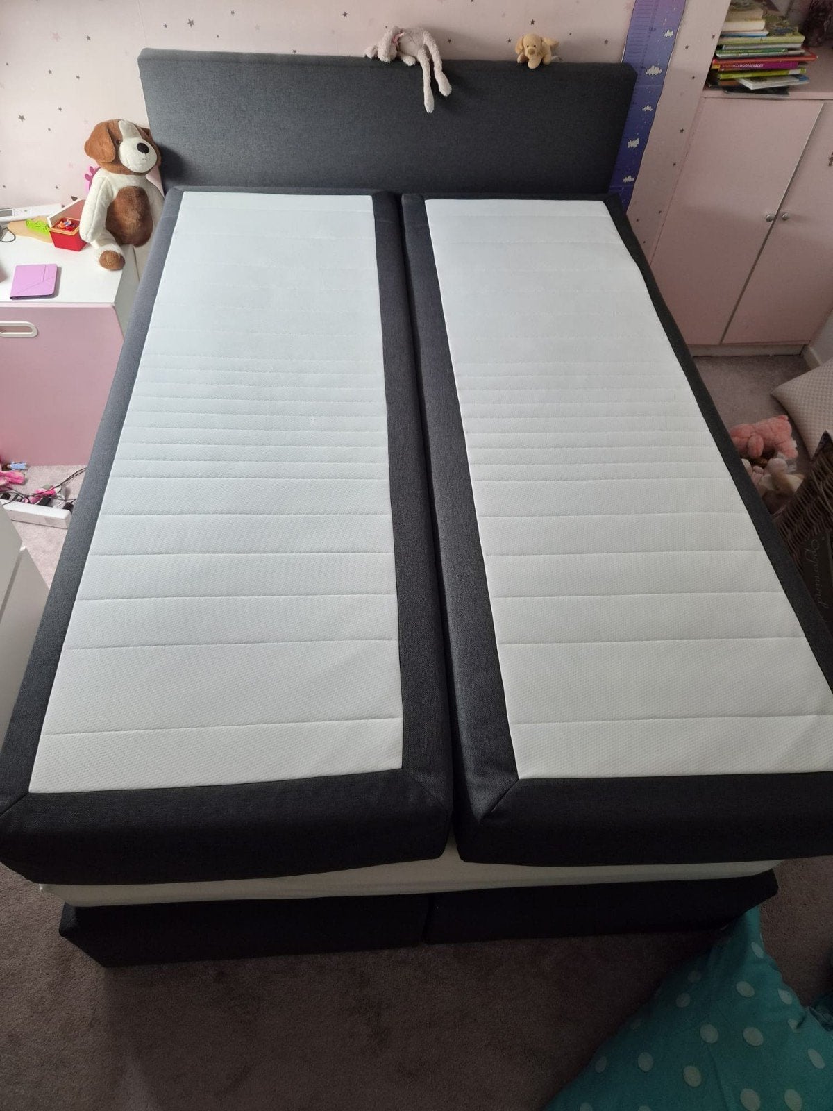 2 boxspring matrassen 70x200, Ophalen, 70 cm of minder, Tweepersoons, Zo goed als nieuw