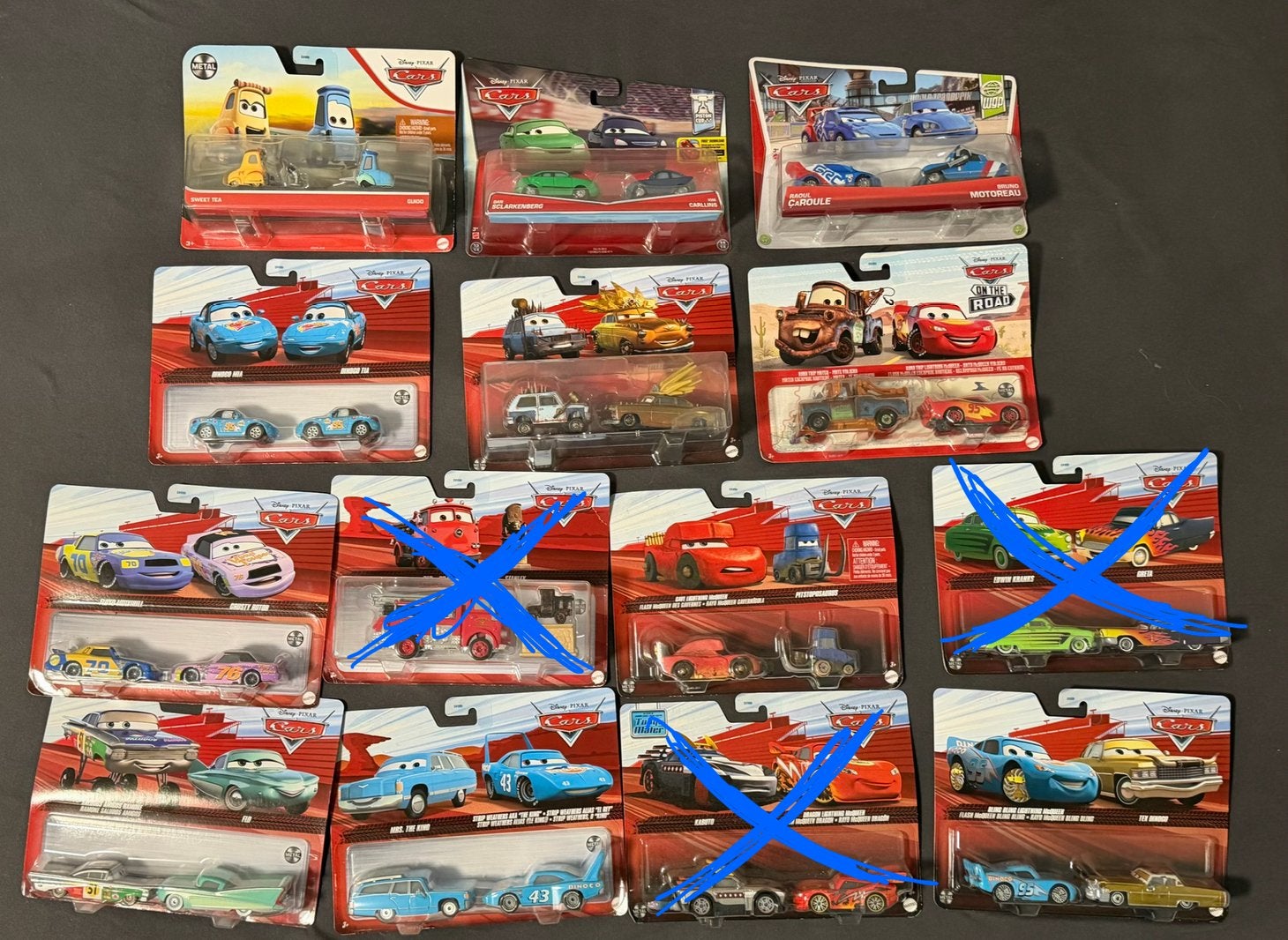 Double packs Disney Pixar Cars diecast auto’s, Verzenden, Nieuw