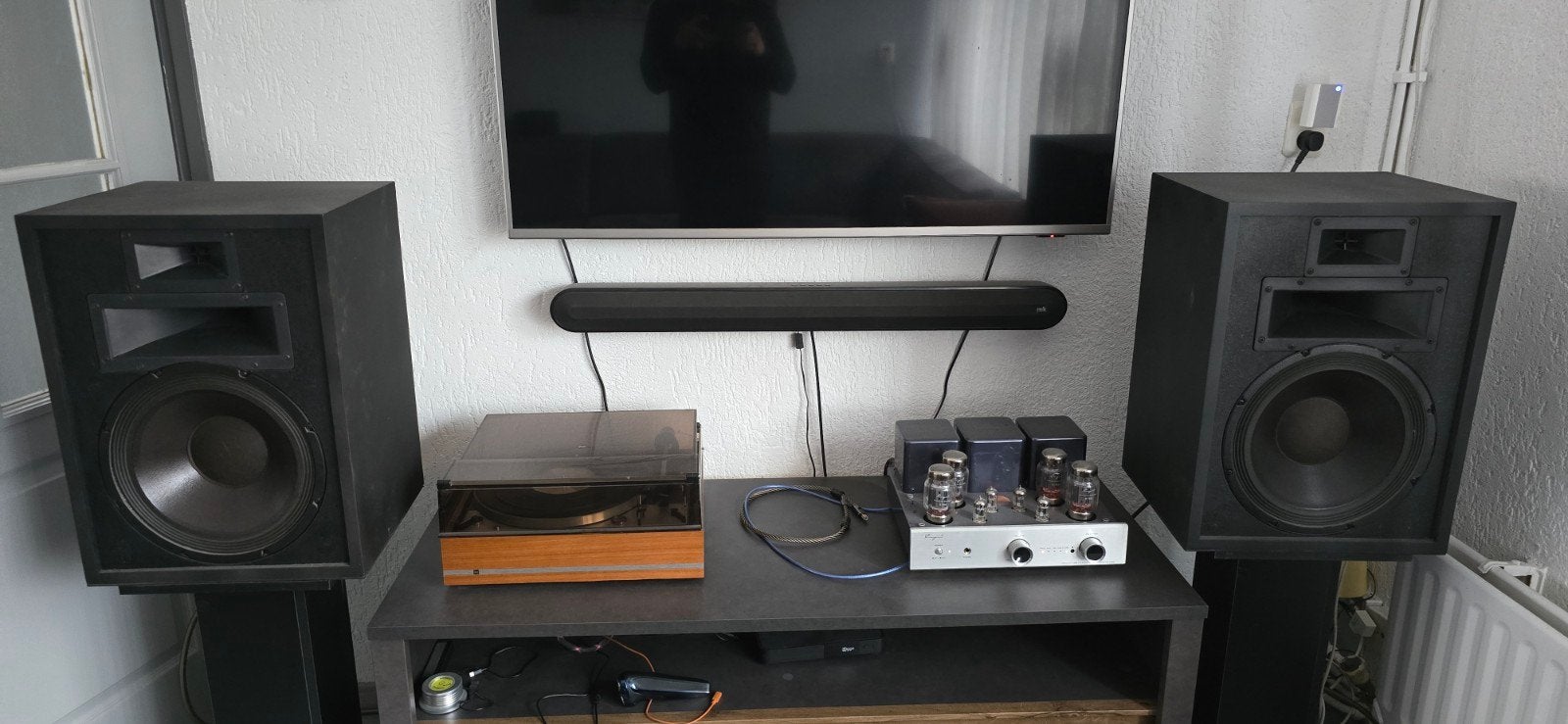 Klipsch heresy 2 cayin cs55a kt88, Ophalen, Versterker