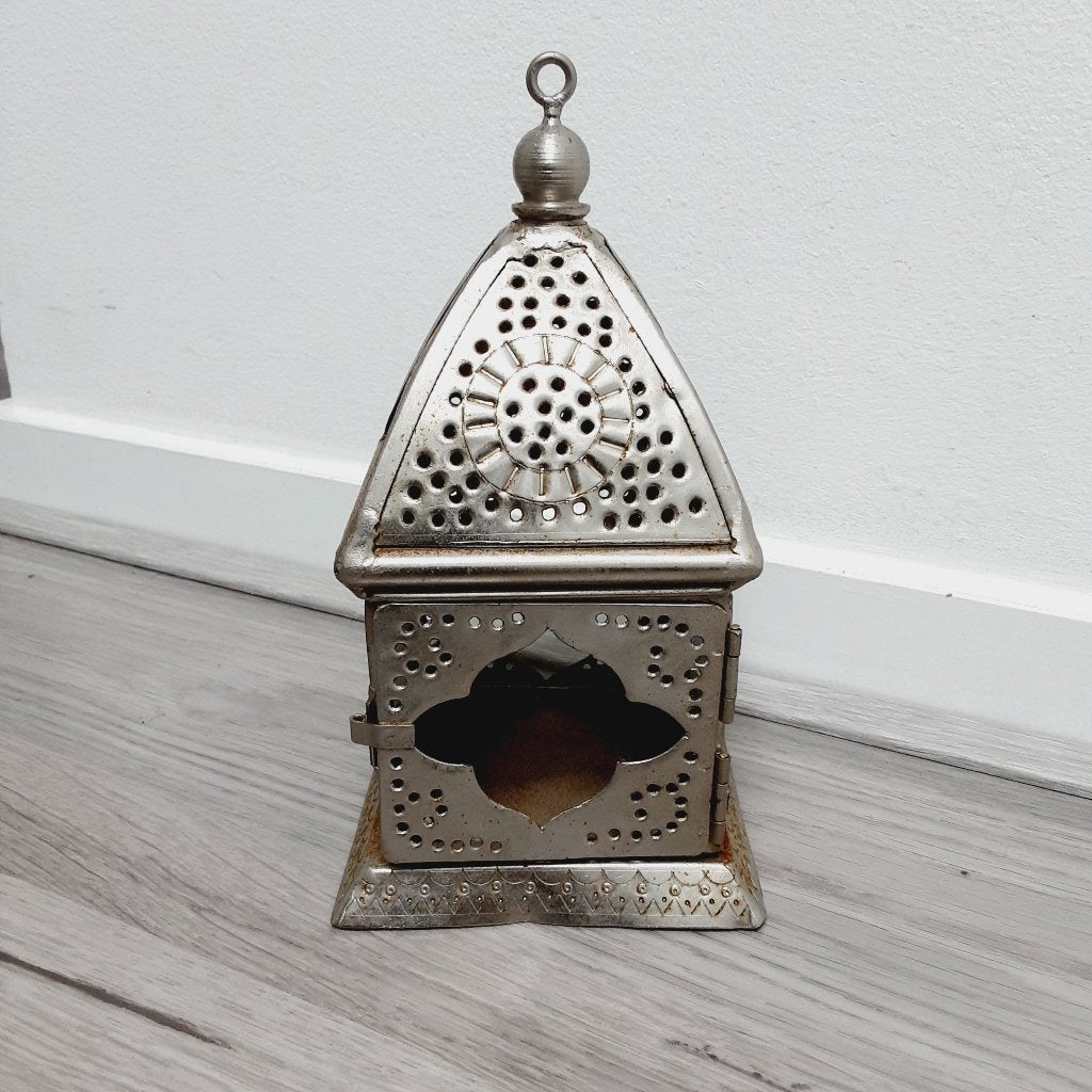 metalen lantaarn windlicht, Huis en Inrichting, Woonaccessoires | Kandelaars en Kaarsen, Verzenden, Metaal, Lantaarn