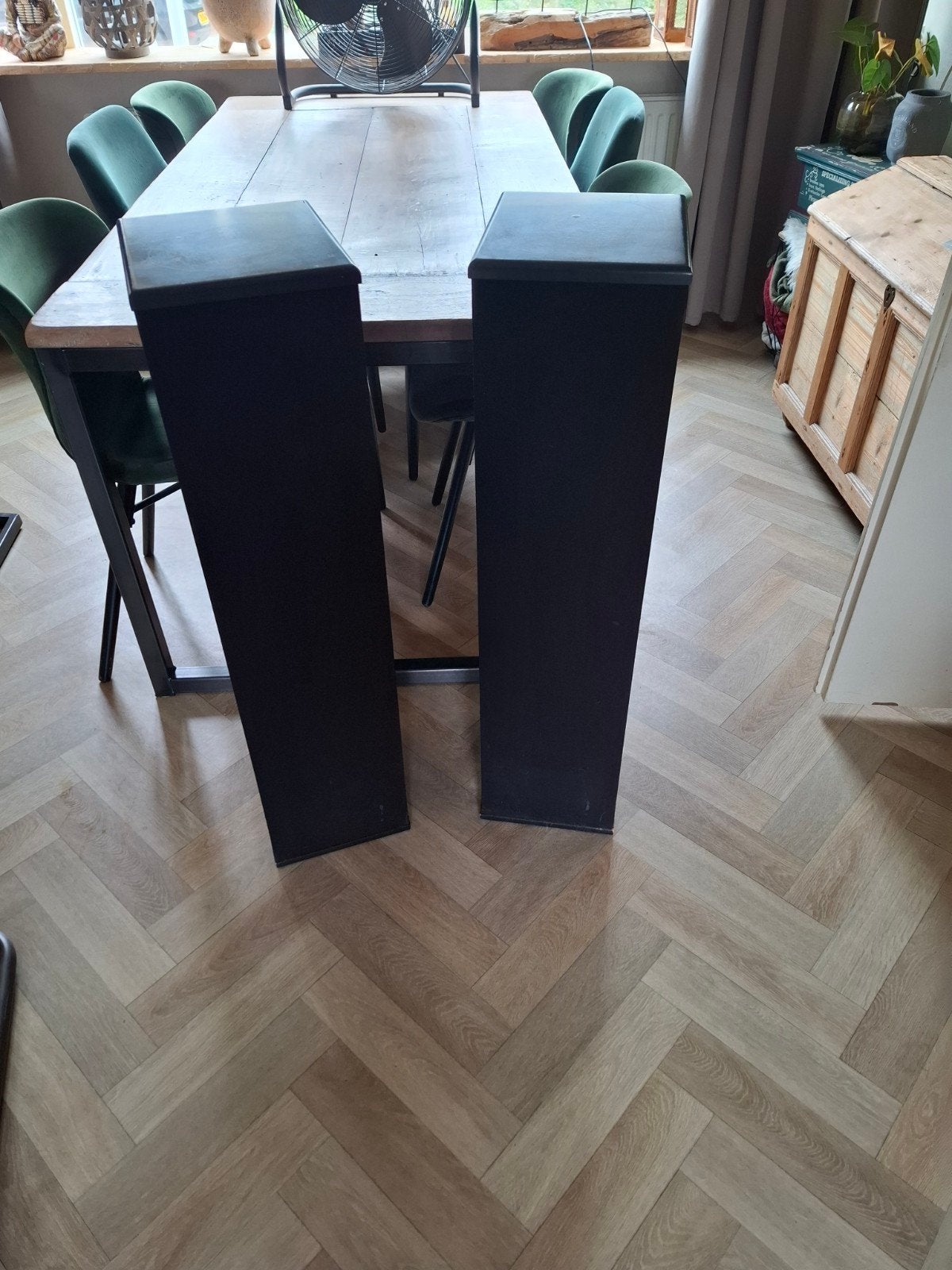 Impulse. Model 34. Zuil luidsprekers., Audio, Tv en Foto, Luidsprekers, Gebruikt, 60 tot 120 watt, Front, Rear of Stereo speakers