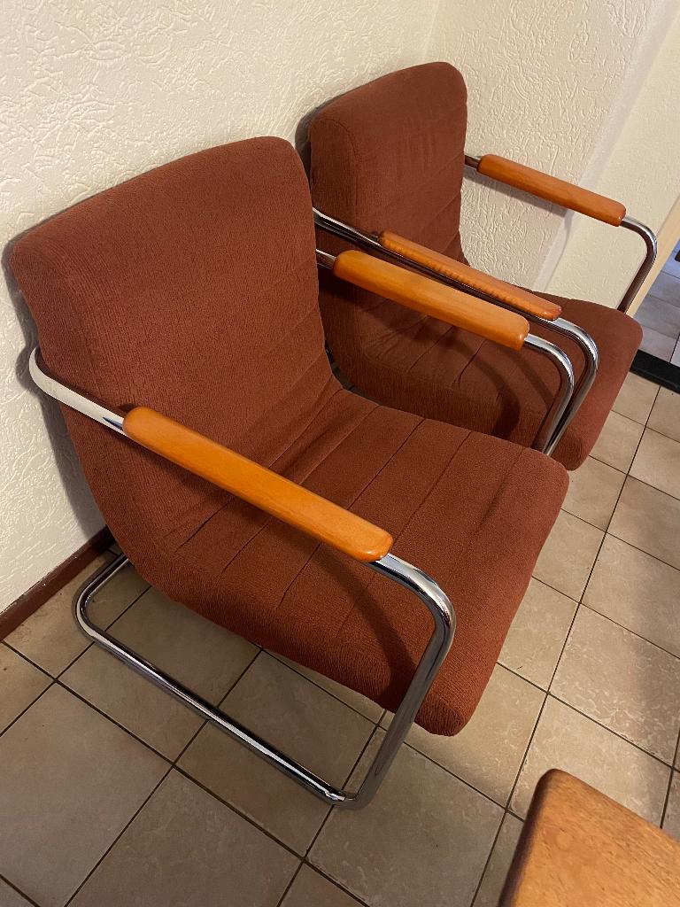 Set van 2 vintage Crack by Machalke fauteuils jaren 70 - 80, Huis en Inrichting, Fauteuils, Ophalen, Zo goed als nieuw, 75 tot 100 cm