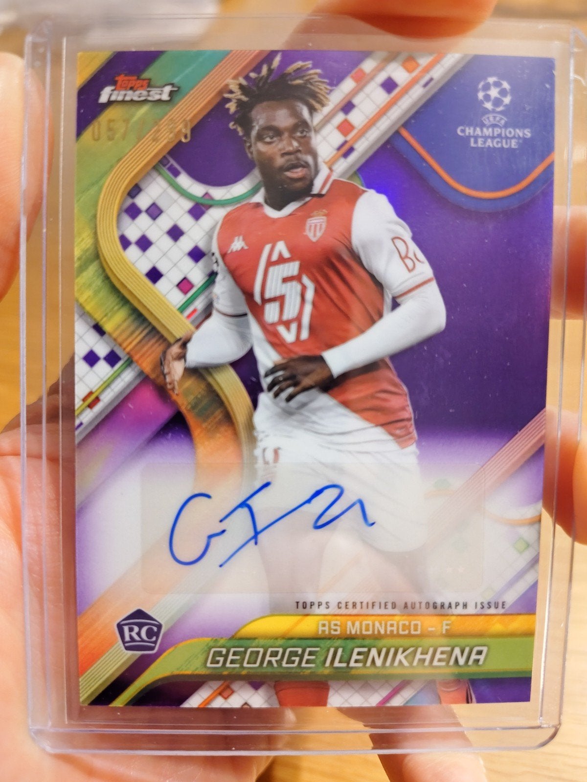 George Ilenikhena AS Monaco Topps Auto 057/299, Ophalen of Verzenden, Plaatje