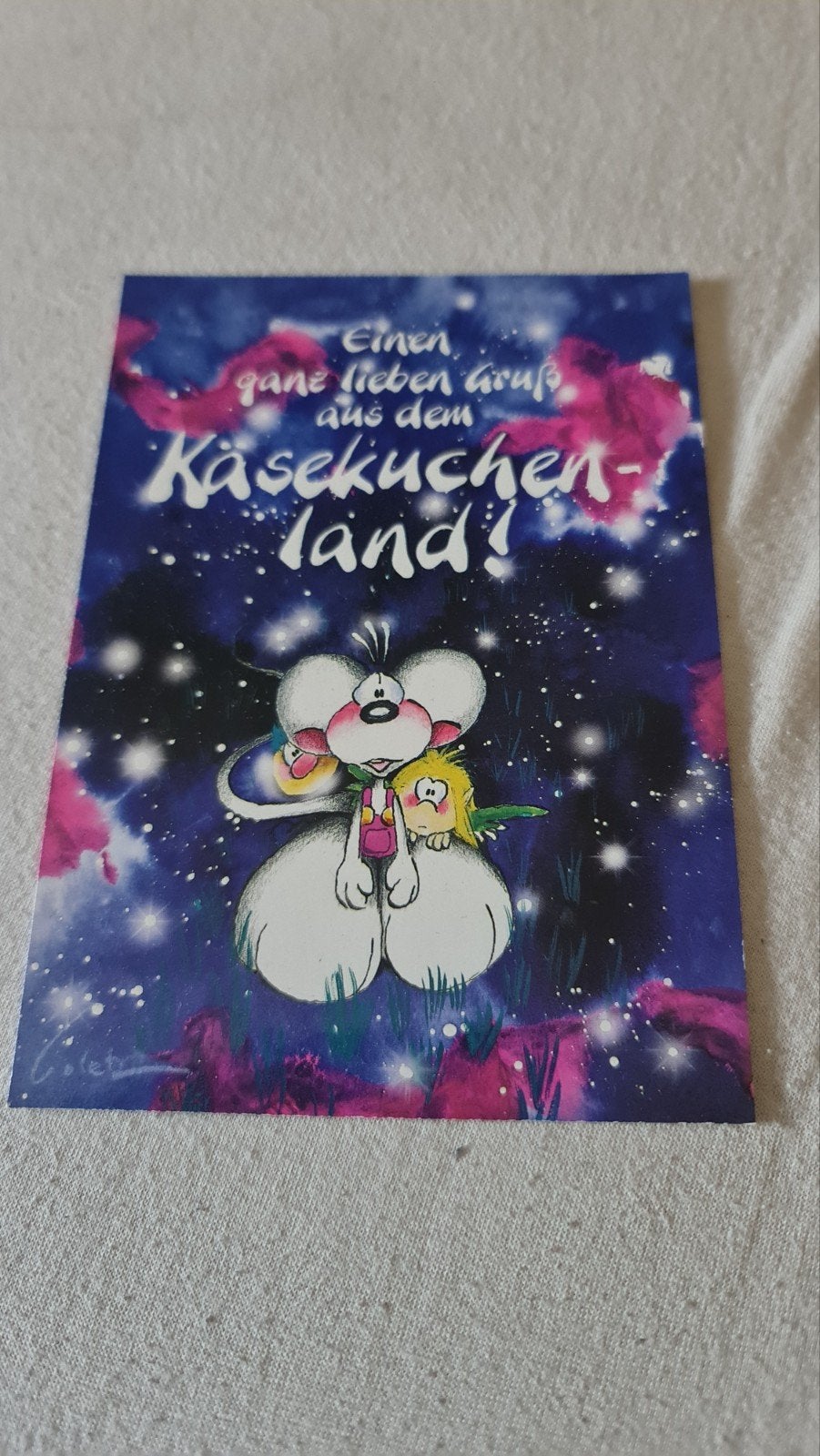Originele Diddl Ansichtkaart - Eerste Uitgave met Krabbel, Verzamelen, Ophalen of Verzenden, 1980 tot heden, Ongelopen, Knaagdier