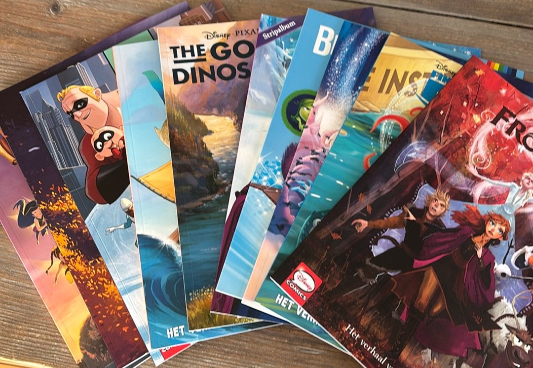 10 Disney Pixar stripboeken: Frozen, Dory samen voor,, Boeken, Stripboeken, Meerdere stripboeken, Ophalen of Verzenden, Gelezen