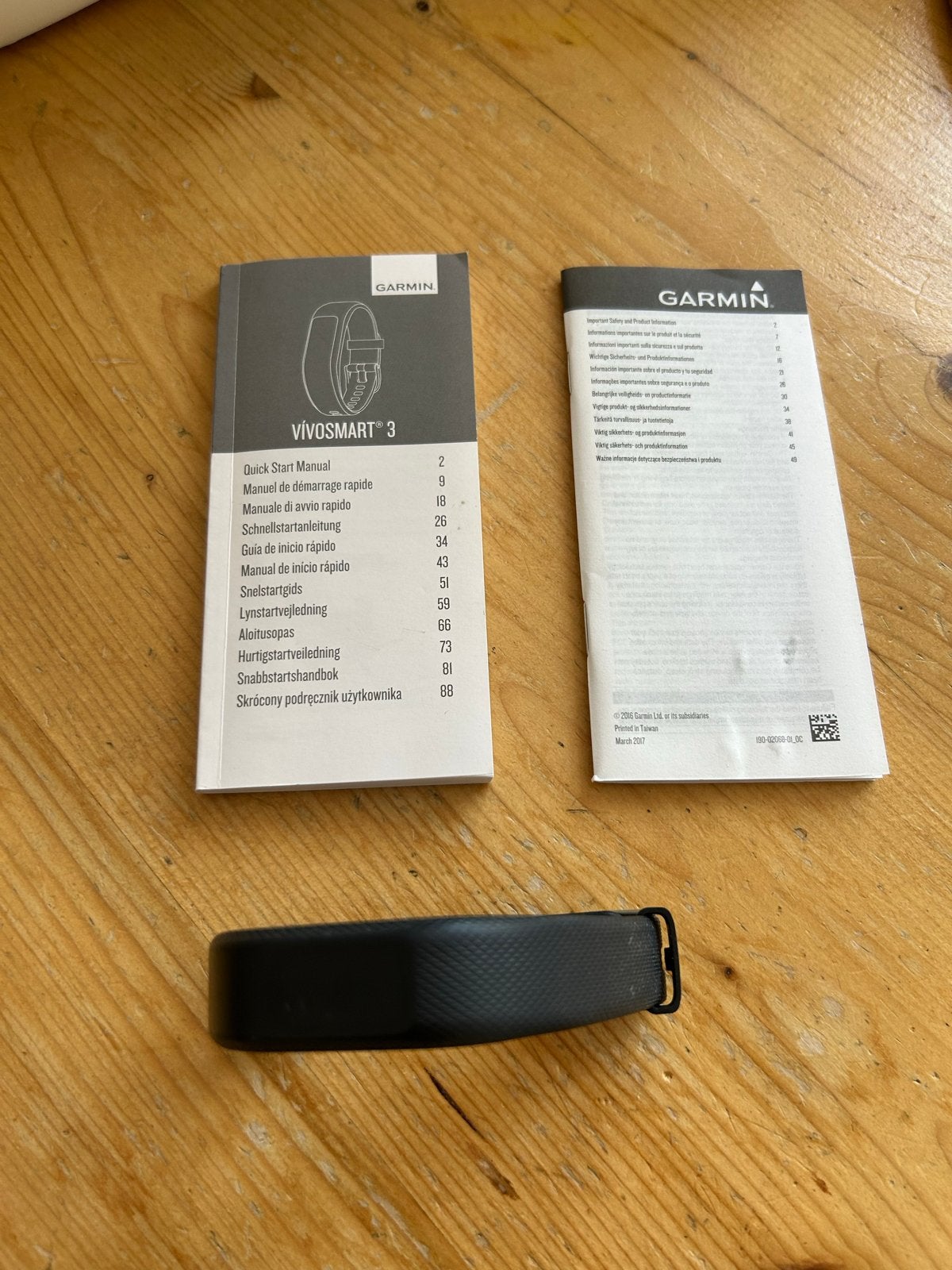 Garmin Vivosmart 3 activity tracker (oplader ontbreekt), Ophalen, Gebruikt, Zwart