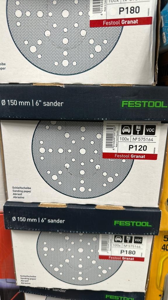 Festool Granat Schuurpapier P120/P180 Ø 150mm, Doe-het-zelf en Verbouw, Gereedschap | Schuurmachines, Ophalen of Verzenden, Nieuw