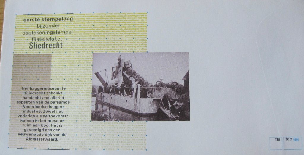 eerstedag envelop filatelieloket Sliedrecht - fdc 66, Ophalen of Verzenden, Onbeschreven, Nederland