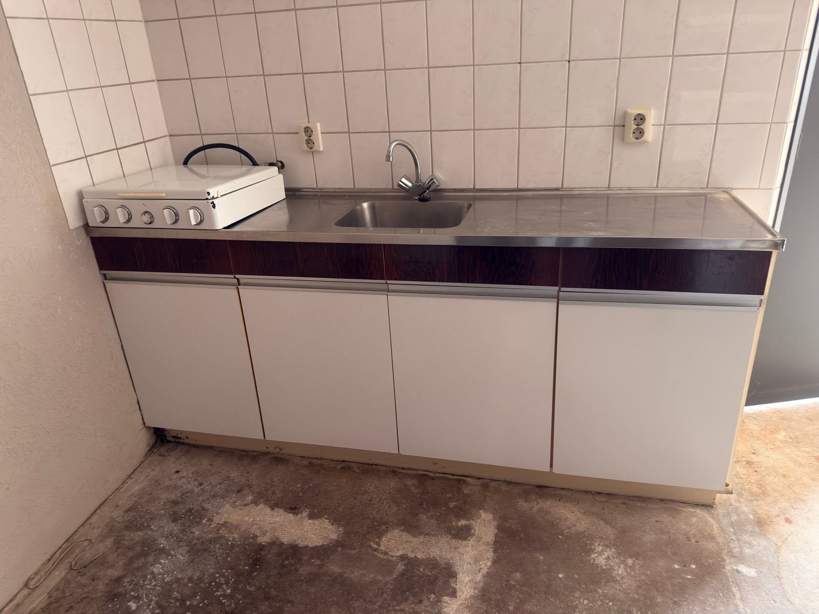 Aanrechtblok rvs blad, Ophalen, Gebruikt, Enkelwandige keuken
