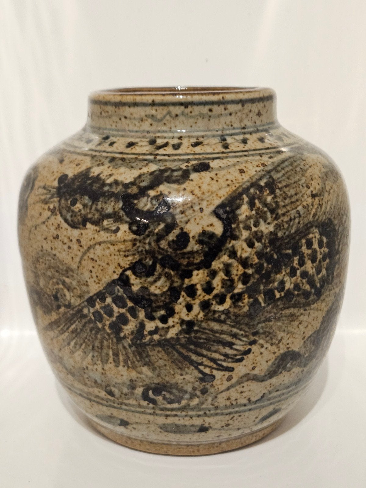 Vintage Chinese vaas Chinees keramiek pot phoenix feniks, Verzenden