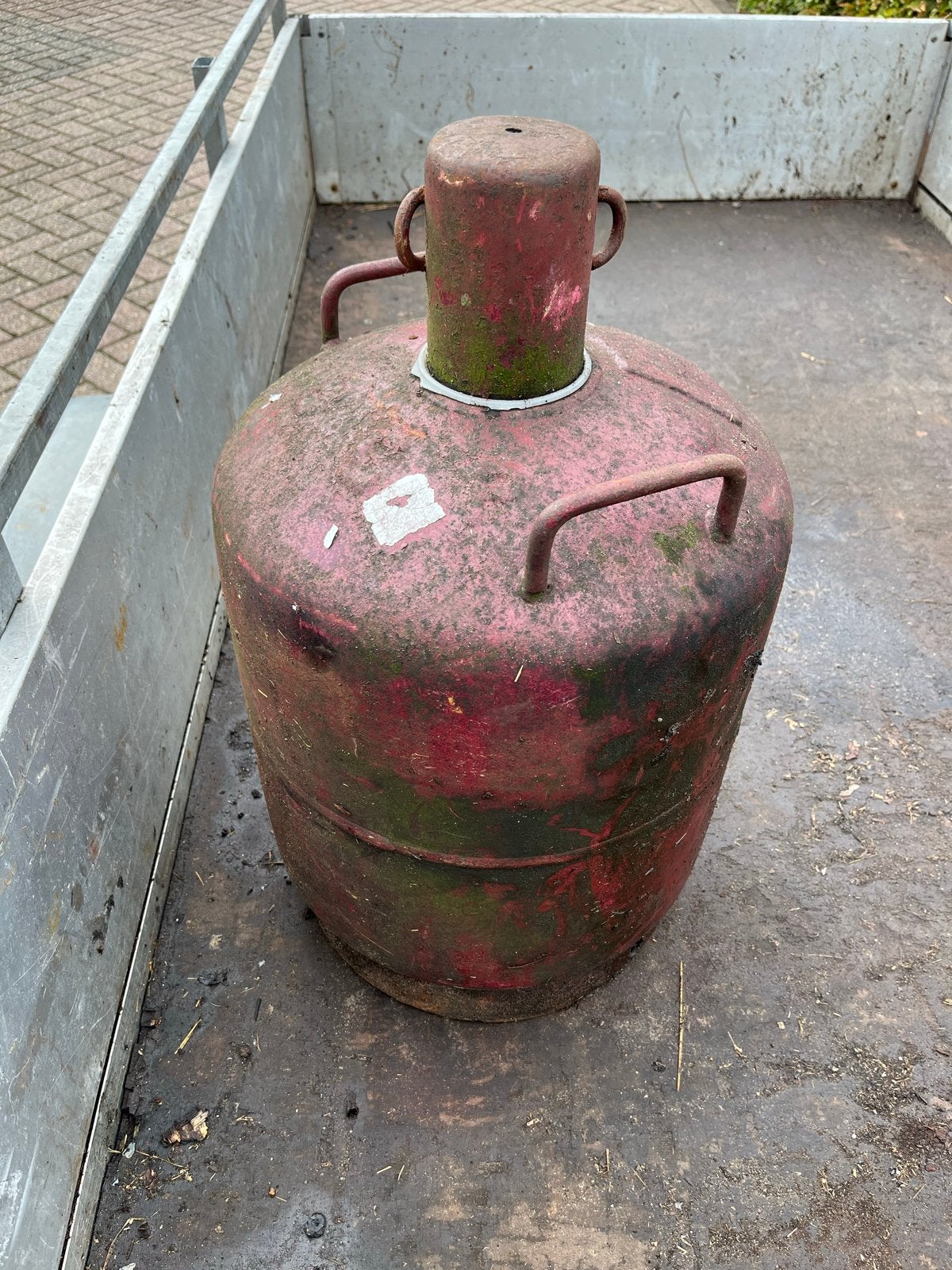 Oude gasfles - decoratie of project, Ophalen of Verzenden, Gebruikt