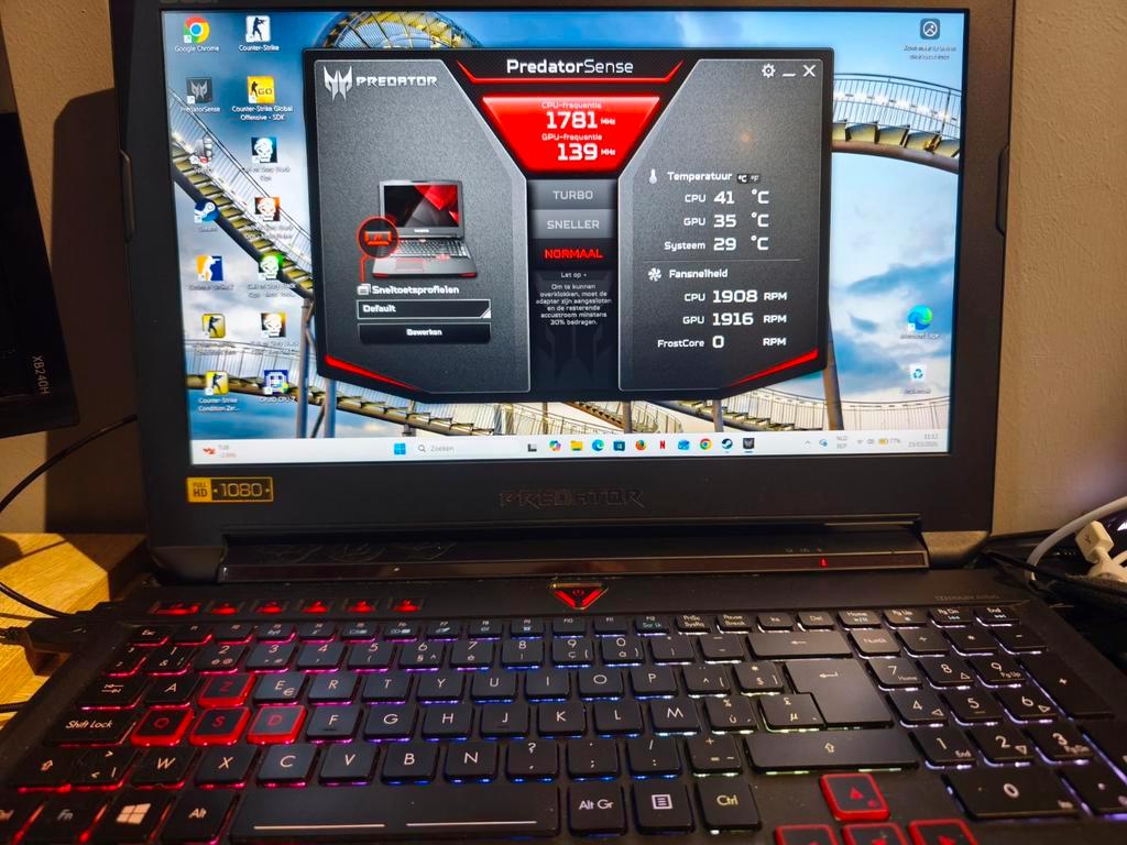 Acer Predator (G9-593-76MG) laptop, 64 GB of meer, Gebruikt, Met videokaart, 2 tot 3 Ghz