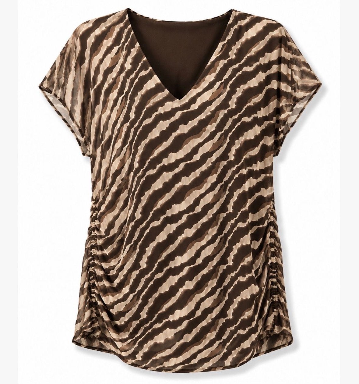 Curved Angels Blouse top Eva Collectie One Size 48 50 52, Ophalen of Verzenden, Zo goed als nieuw, Bruin