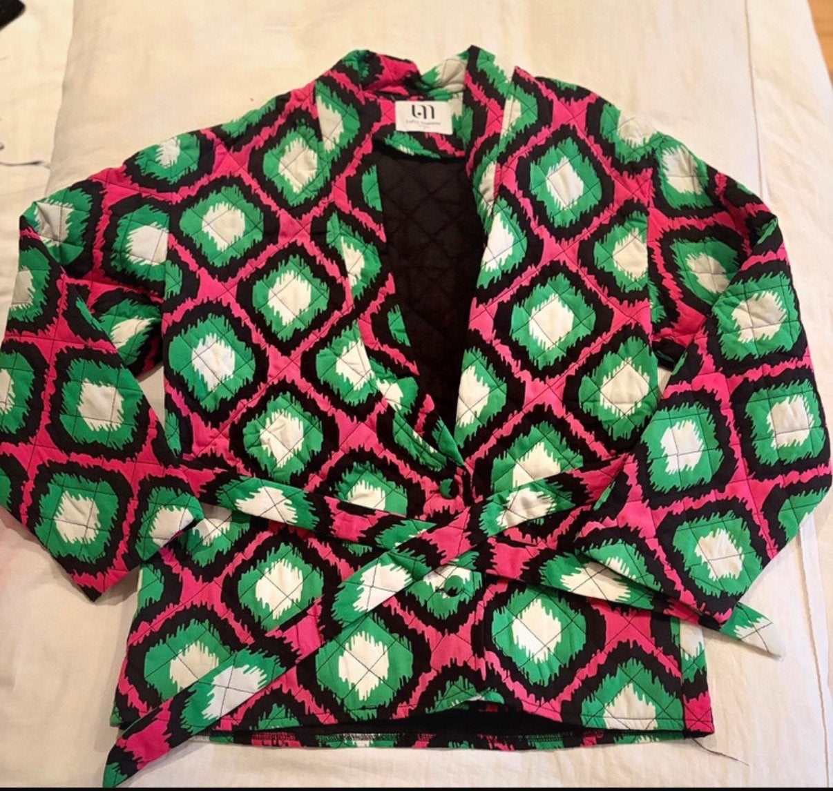 Lofty Manner gewatteerd jasje met print - Maat S, Kleding | Dames, Jassen | Zomer, Ophalen of Verzenden, Zo goed als nieuw, Maat 36 (S)