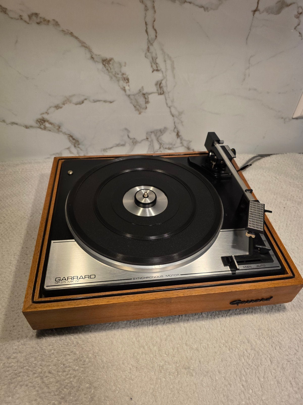 Garrard SP25 Mk IV + Shure M44MB + Handleiding, Ophalen of Verzenden, Gebruikt, Platenspeler, Overige merken