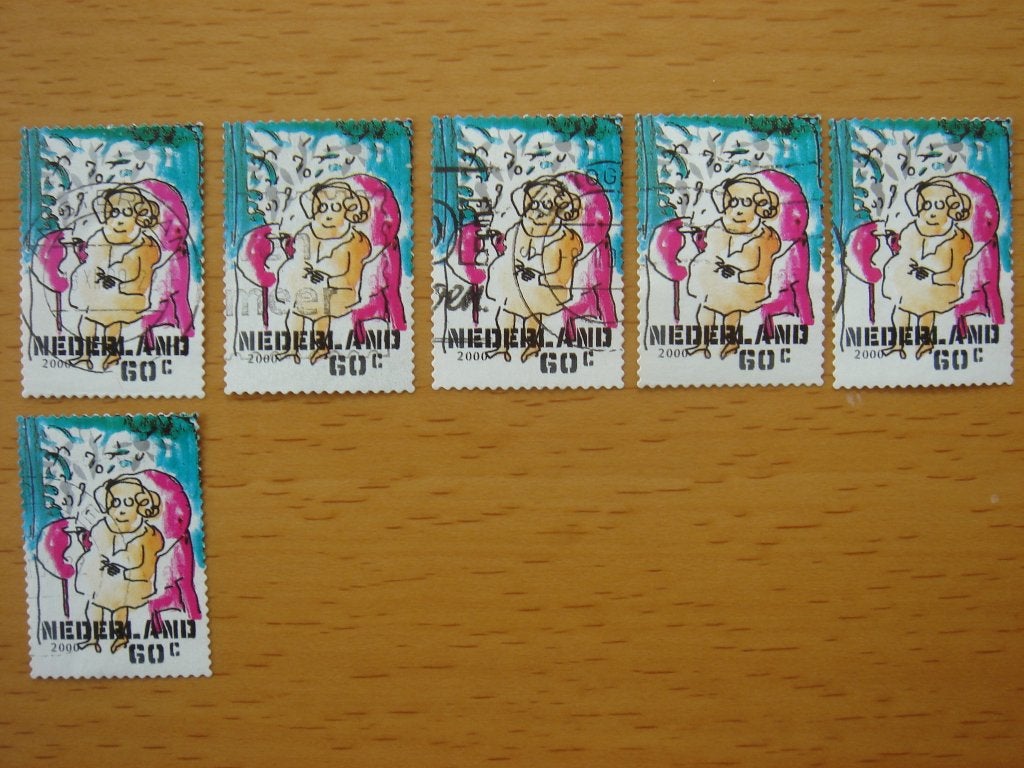 Decemberzegels 2000 - 6x  NVPH 1941 Gestempeld, Postzegels en Munten, Postzegels | Nederland, Ophalen of Verzenden, Na 1940, Gestempeld