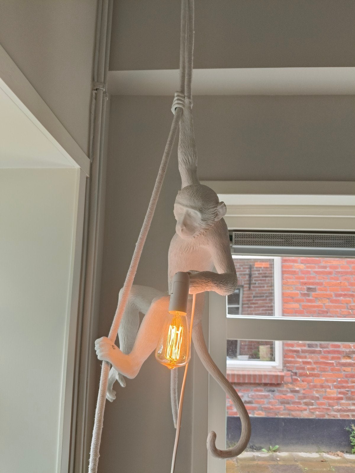 Seletti Monkey Lamp - Hangende Aap Lamp, Ophalen, Zo goed als nieuw, Minder dan 25 cm, Minder dan 100 cm
