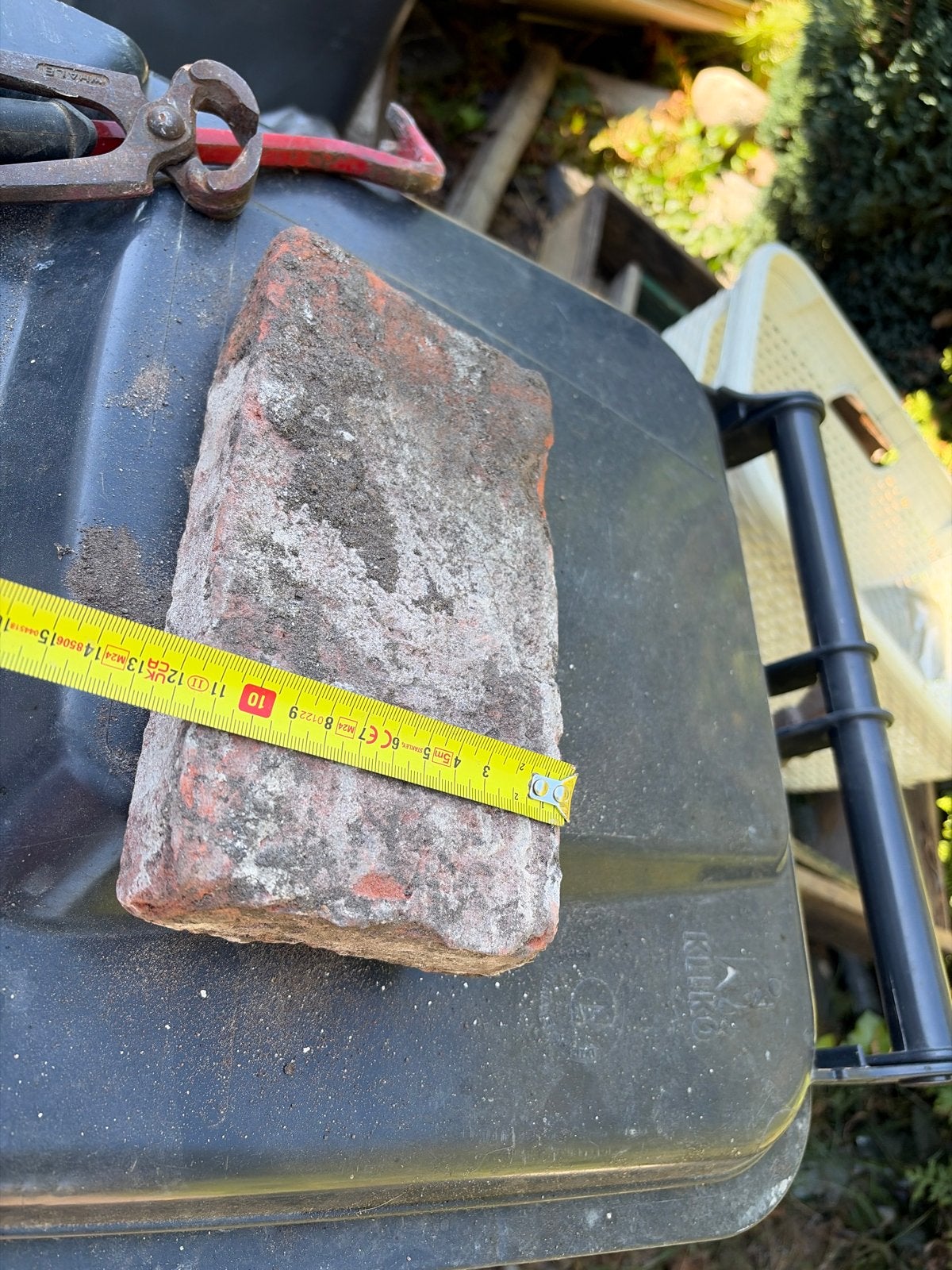 Baksteen Vechtformaat - 4 cm dik, 11 cm breed, Doe-het-zelf en Verbouw, Ophalen, Gebruikt, Bakstenen