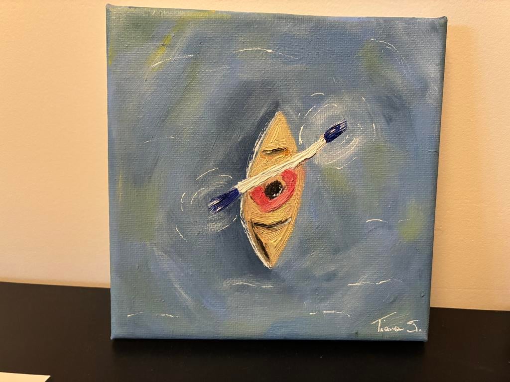 Zelfgemaakt schilderij 15x15, Antiek en Kunst, Ophalen