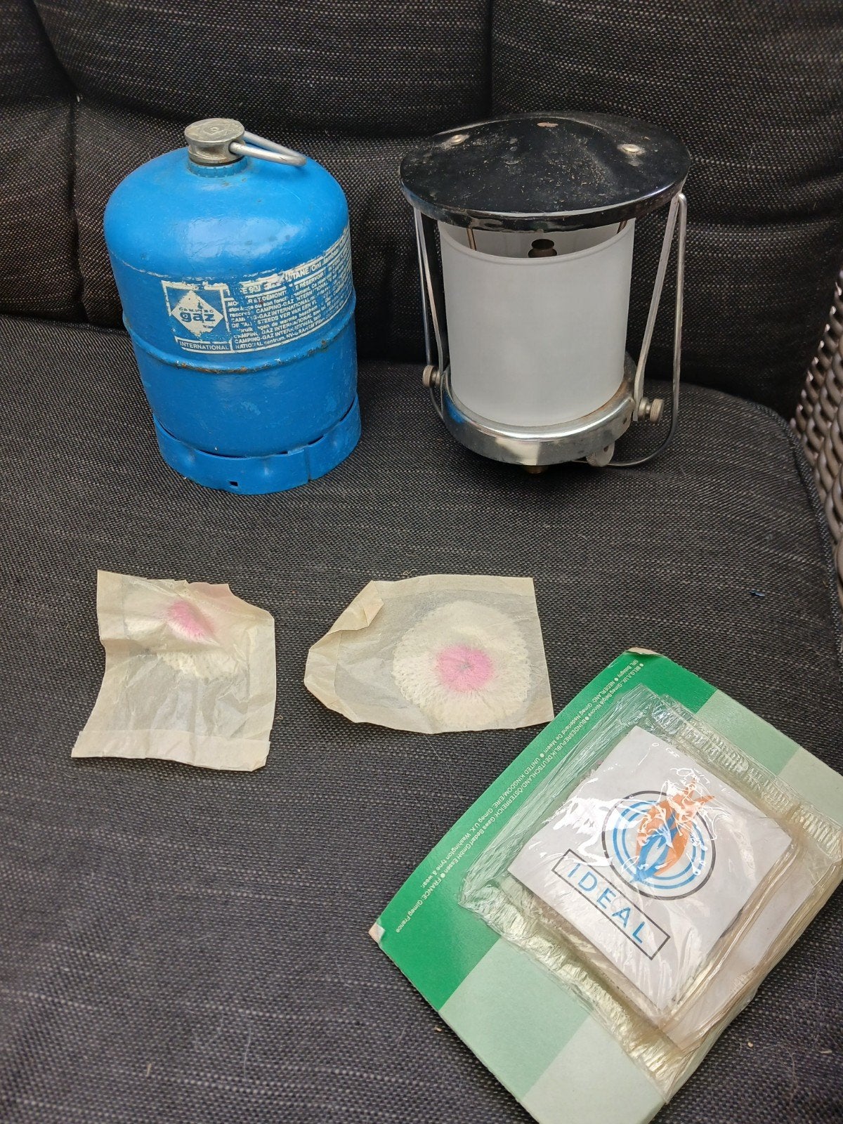 Campinglamp met gasfles en reserveonderdelen, Caravans en Kamperen, Kampeeraccessoires, Ophalen of Verzenden