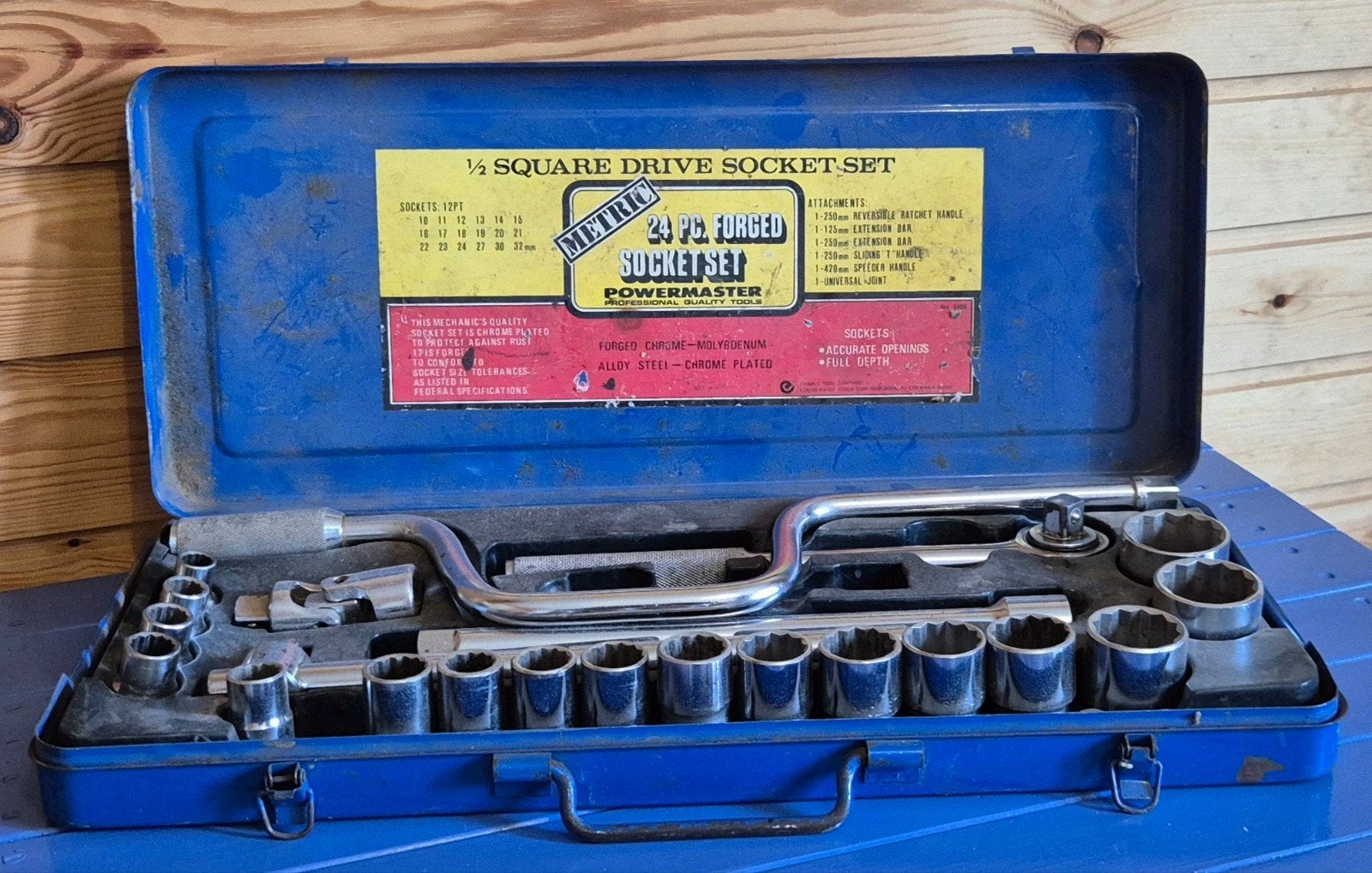 Powermaster 24-delige doppenset - 1/2" Square Drive, Ophalen, Gebruikt, Sleutel/ratel, Overige merken