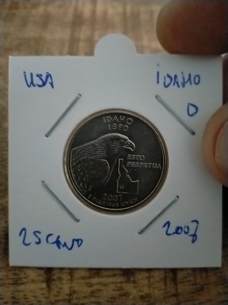 USA 25 Cent 2007 D , Idaho, Verzenden, Noord-Amerika, Losse munt