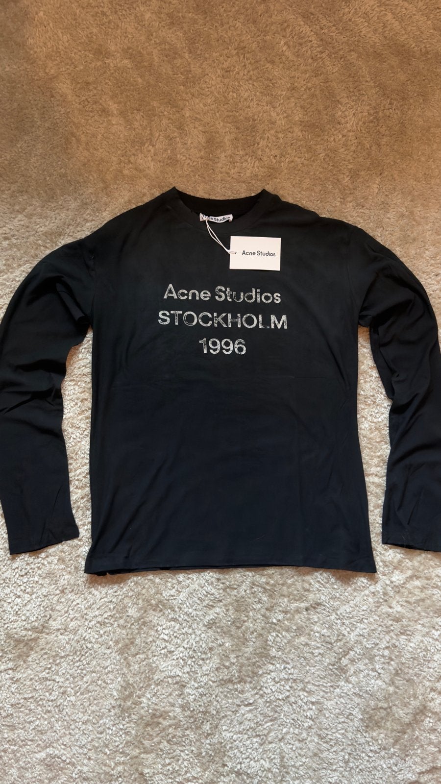 Acne Studios Stockholm 1996 T-shirt Zwart Maat M, Verzenden, Nieuw, Maat 48/50 (M), Zwart