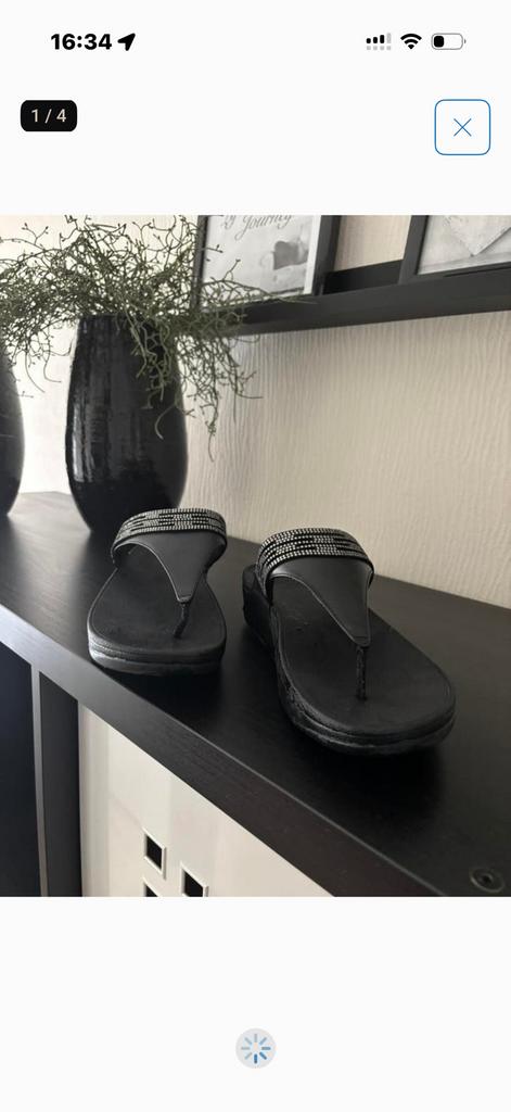 Fitflop slippers 38 nieuwstaat, Ophalen of Verzenden, Zo goed als nieuw, Zwart