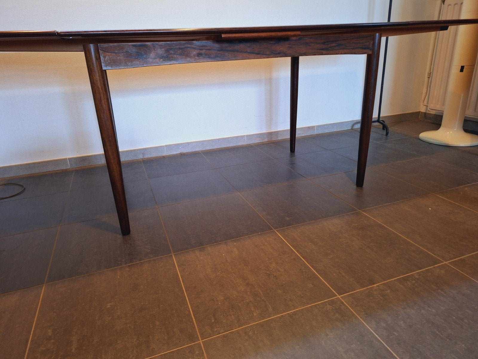 Vintage palissanderhouten eettafel Denemarken midcentury, Huis en Inrichting, Tafels | Eettafels, Ophalen, 200 cm of meer, 50 tot 100 cm
