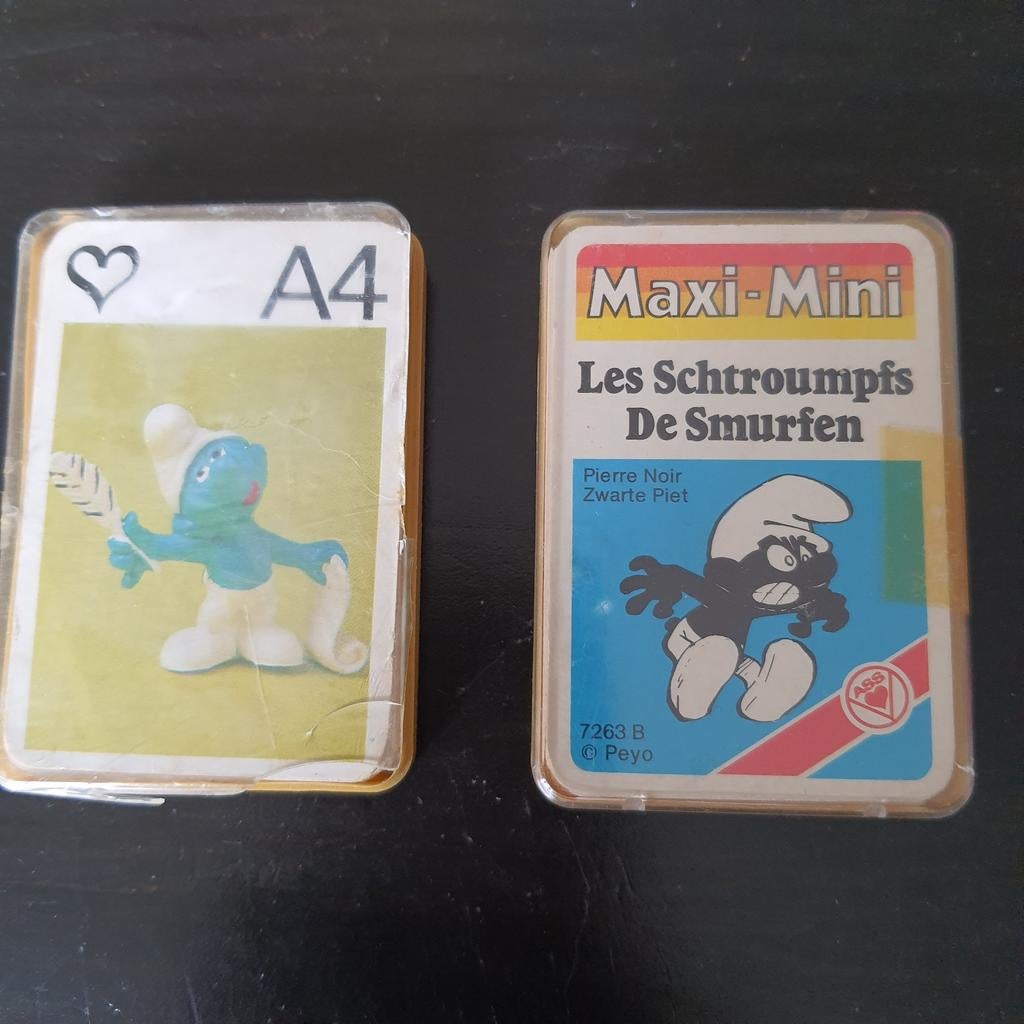 Vintage Smurfen Maxi-Mini Kaartspel - Zwarte Piet, Verzamelen, Smurfen, Ophalen of Verzenden