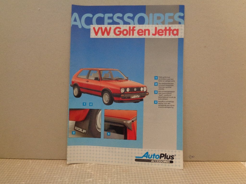 vw golf en jetta accessoires folder, Ophalen of Verzenden, Zo goed als nieuw, Volkswagen