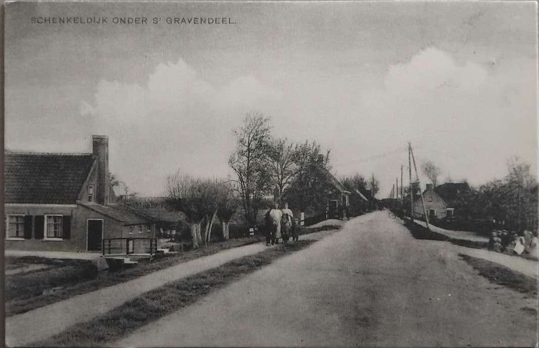 Schenkeldijk onder 's-Gravendeel (Zuid-Holland), Ophalen of Verzenden, Voor 1920, Ongelopen, Zuid-Holland