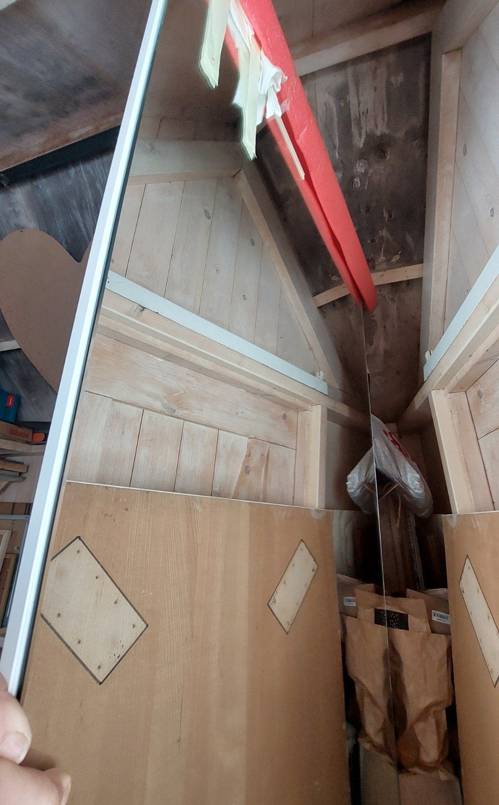 Grote Spiegel, Huis en Inrichting, Ophalen, 200 cm of meer, Zo goed als nieuw, 75 tot 100 cm