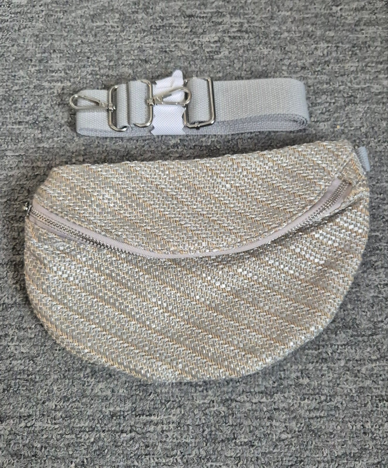 Tasje Michelle. Zilver/beige., Verzenden, Nieuw, Overige kleuren, Schoudertasje