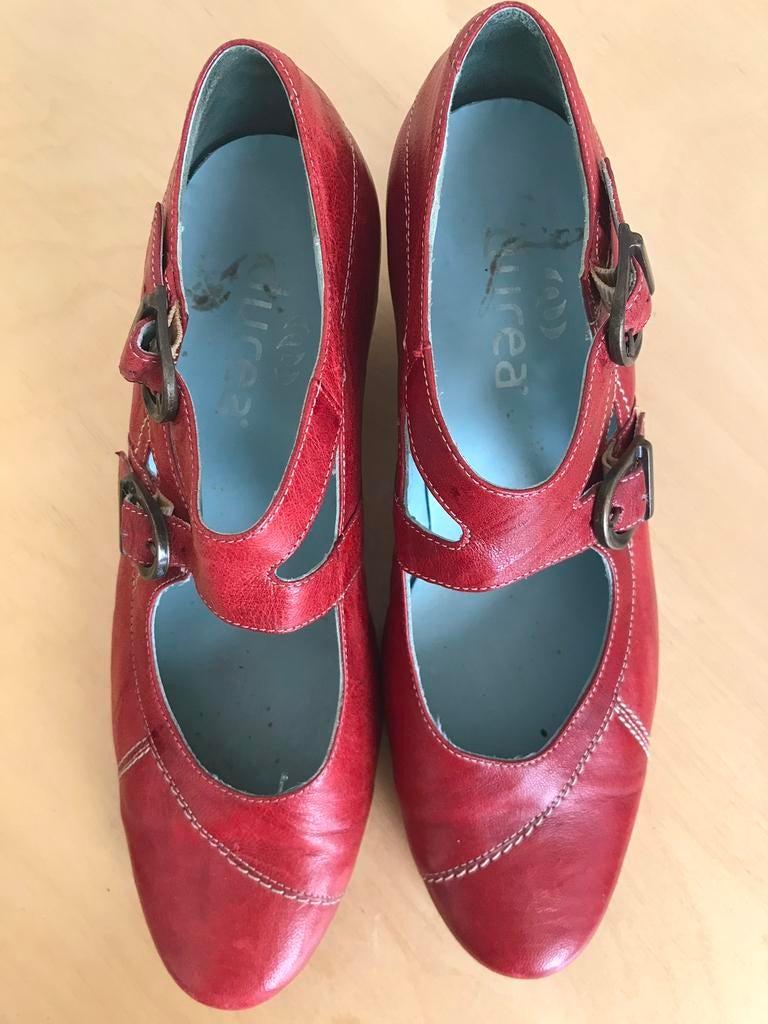 Durea bandschoenen , rood. Maat 5E, Kleding | Dames, Ophalen, Zo goed als nieuw, Rood