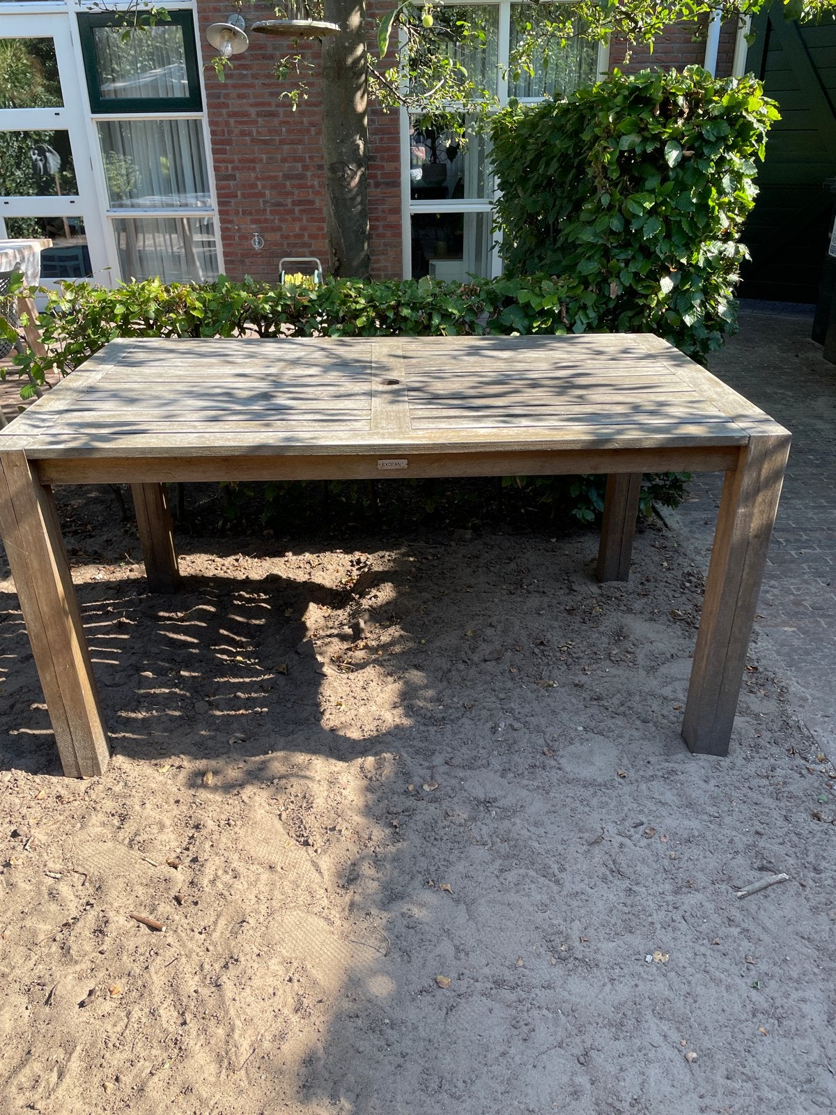 Teakhouten tuintafel (150x90 cm) - Exotan, Ophalen, Gebruikt, Rechthoekig, Teakhout